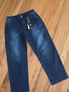 Flamingals Women's Flare & Wide Leg Jeans in Dark Blue - Casual Flared Fit NWT